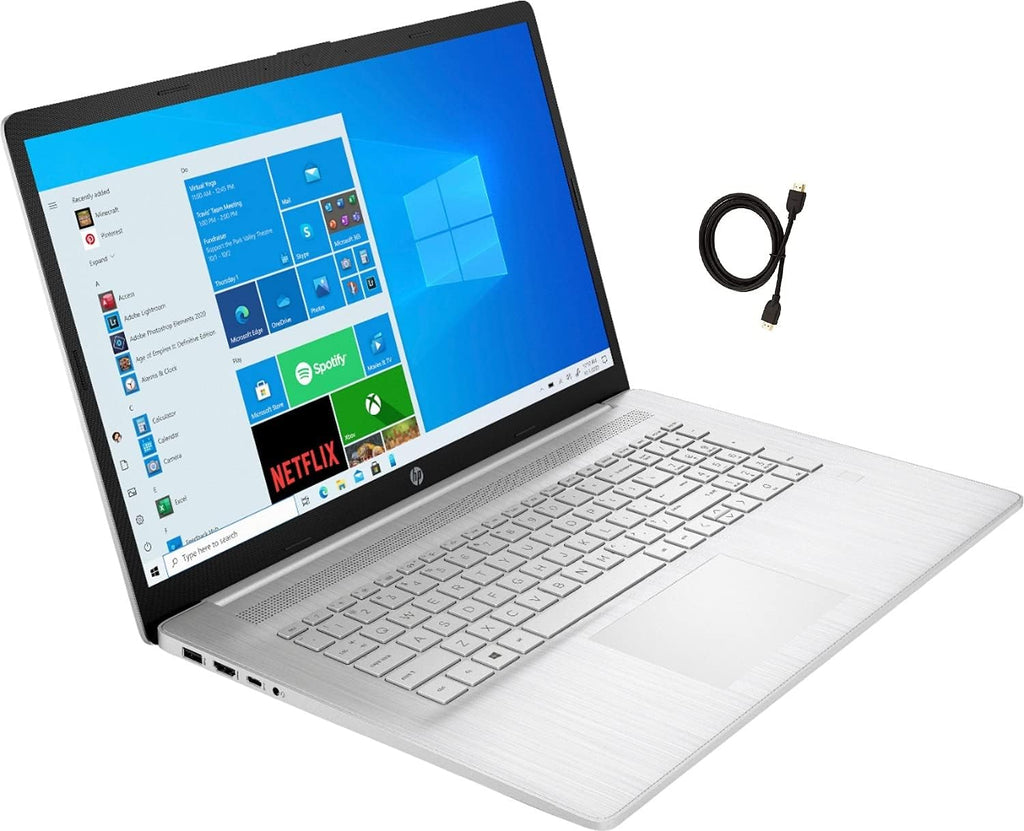 HP 17.3 FHD IPS Laptop, AMD Ryzen 5 5500U, 8GB RAM, 256GB PCIe SSD, Silver Q5287