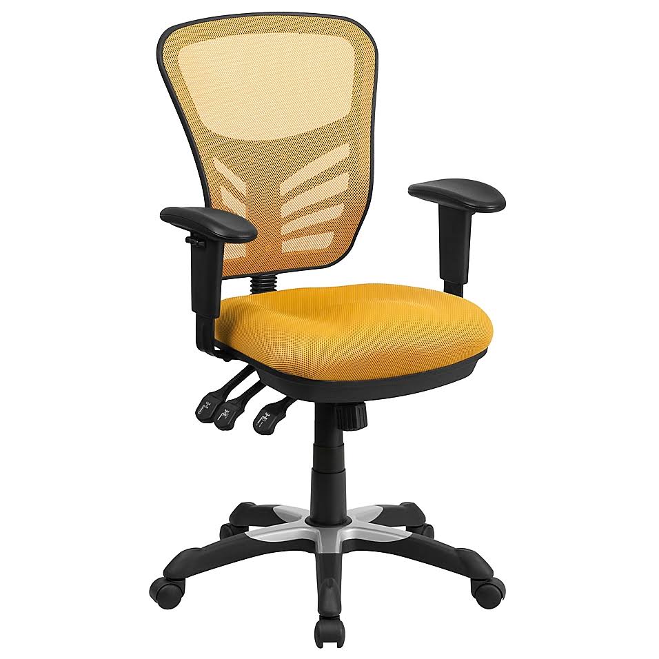 Yellow/Orange Mid-Back Mesh Chair H83028