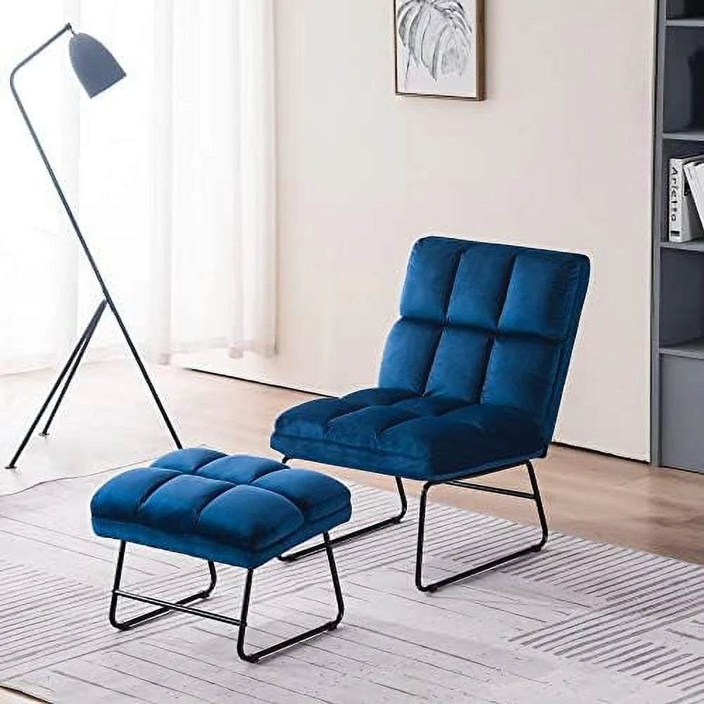 Dark Grey Velvet 2-Seater Armless Loveseat Sofa D305022