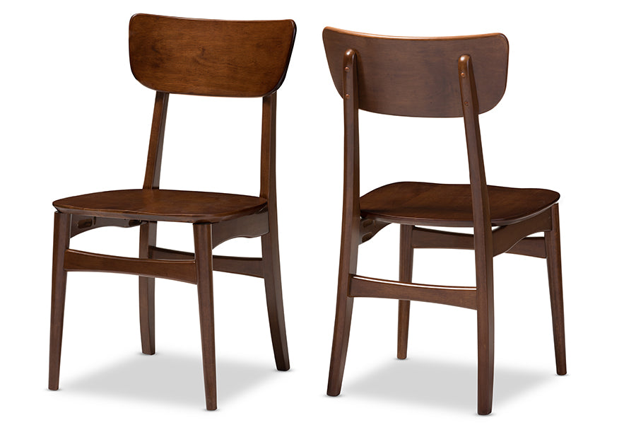 Dark Walnut Bent Wood Dining Side Chair (Set of 2) U7216