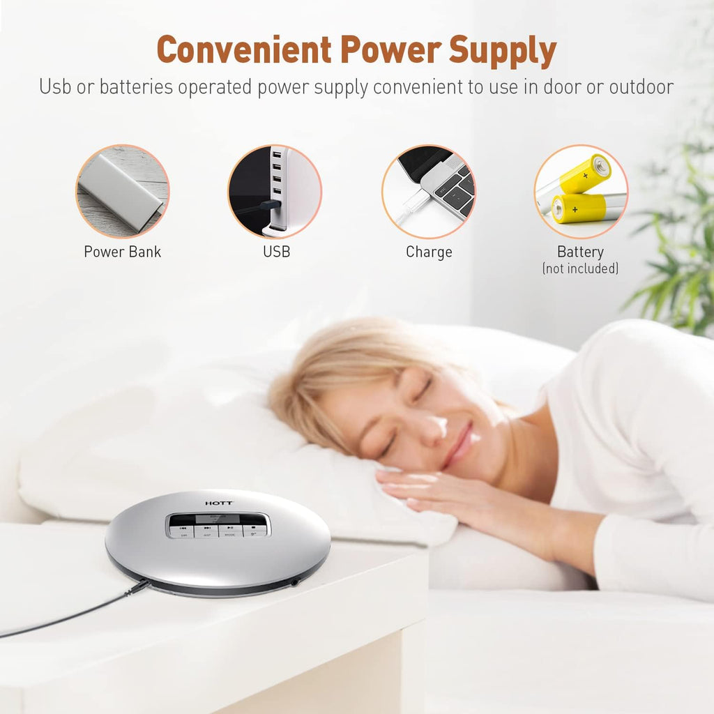 Portable CD Player with Anti-Skip Protection and Headphones D484549
