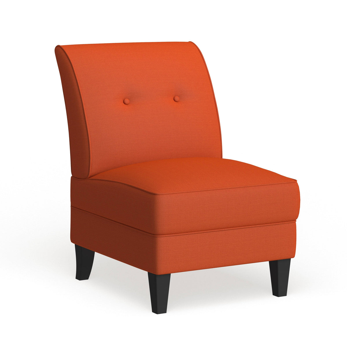 Orange Linen Armless Chair K403826