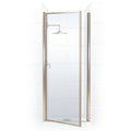 Framed Hinge Shower Door with Clear Glass Brushed Nickel X91676