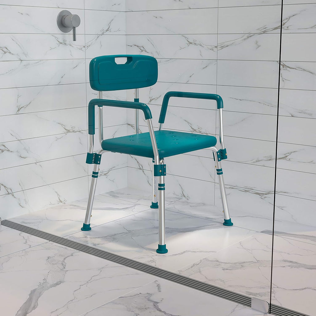 Gray Adjustable Bath & Shower Transfer Bench with Back and Side Arm, Pack of 2 C767953