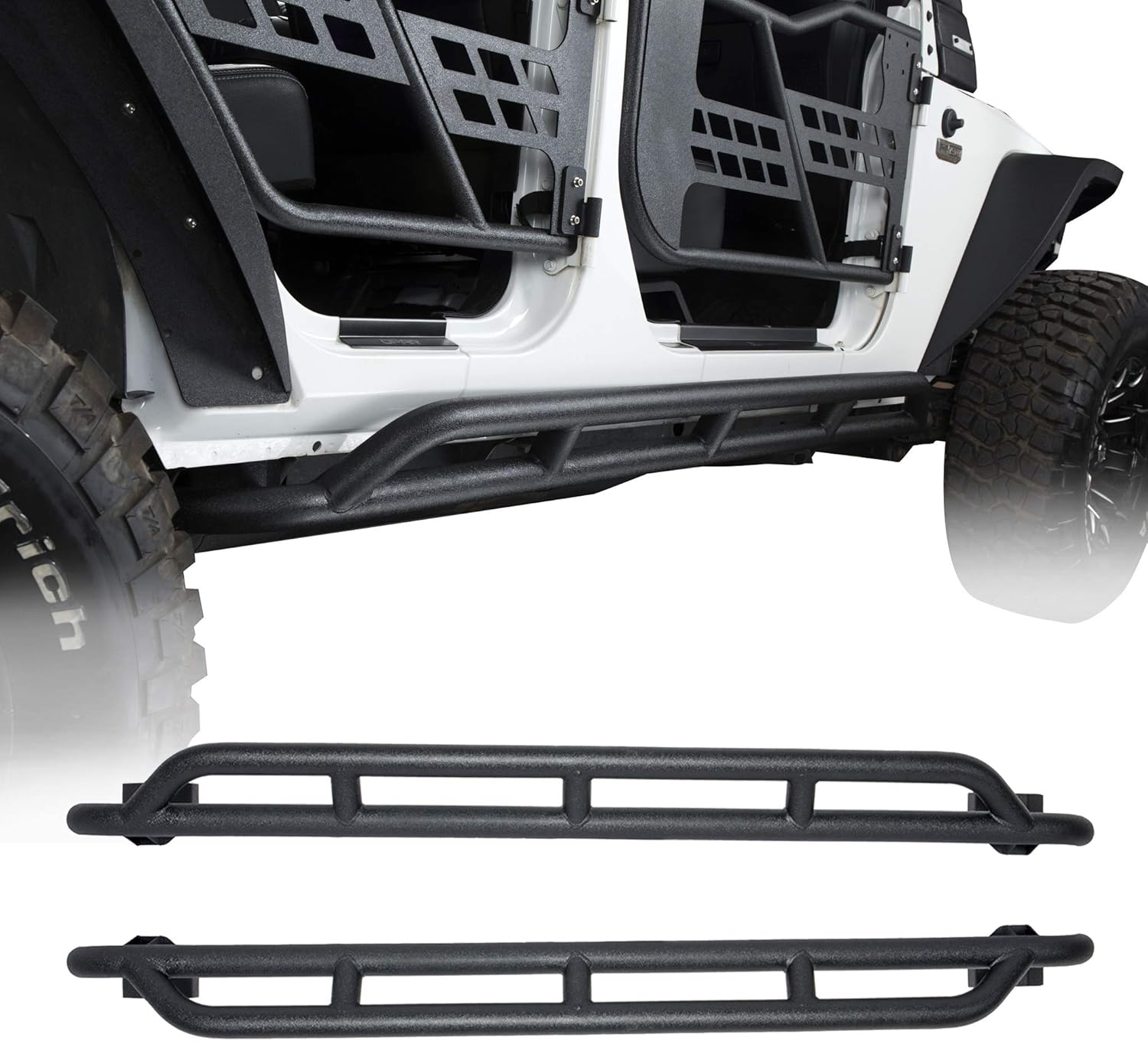 Jeep Wrangler JK Side Steps Nerf Bars Running Boards 4 Door-Pair R4668