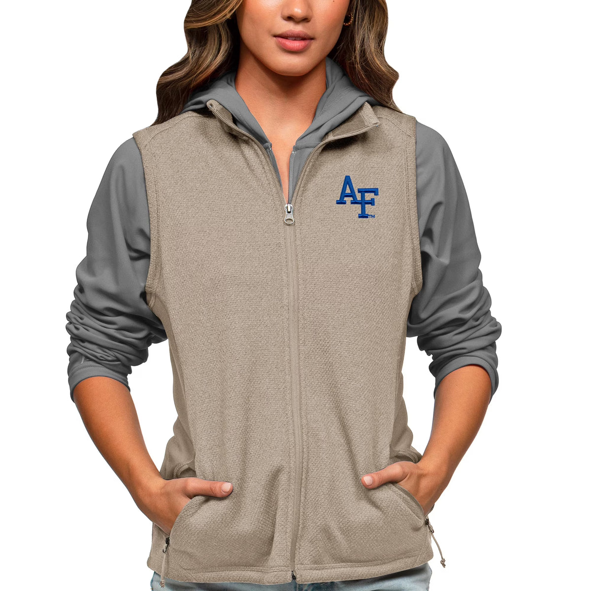 Oatmeal Full-Zip Vest T62520