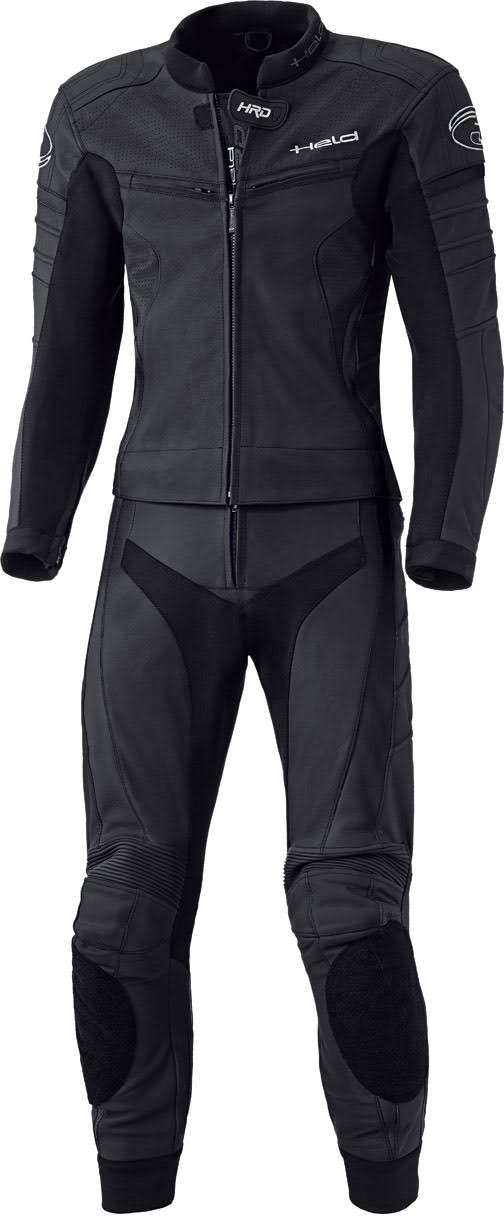Two Piece Motorcycle Leather Suit, Black, Size 58 Z778