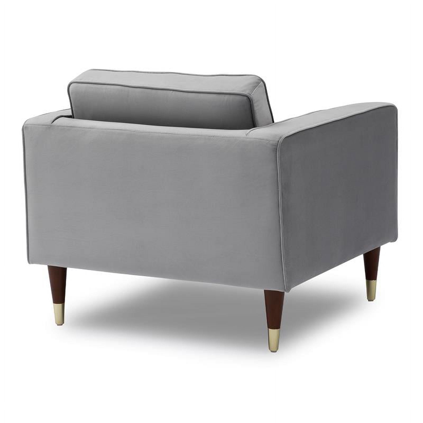 Gray Velvet Upholstered Tufted Club Chair R682596