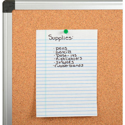 Large Cork Bulletin Board with Aluminum Frame Y189781