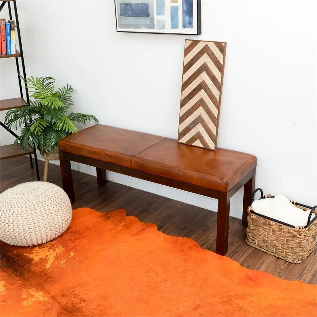 Genuine Leather Bench M2728