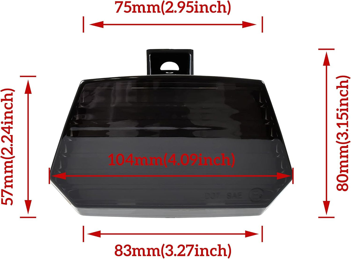 Smoked Black LED Tail Light Assembly for Can Am Spyder F3 V107828