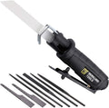 Compact Low Vibration Air Saw with 8 pcs Blade Kit Pneumatic Reciprocating Body Saw G518010