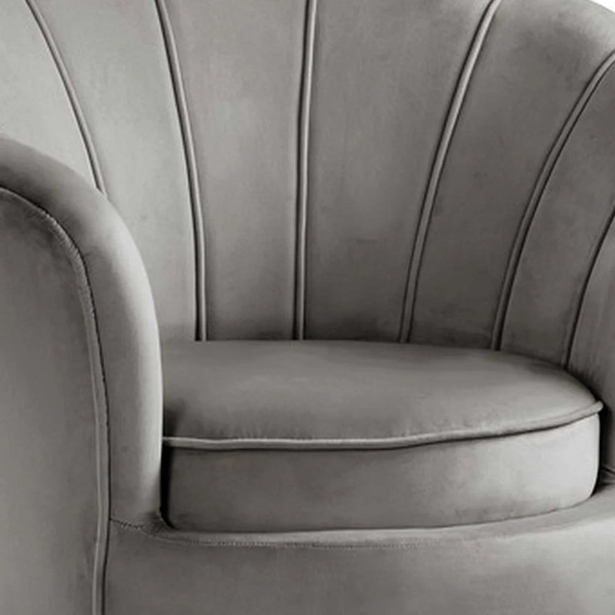 Gray Velvet Accent Chair Q4393