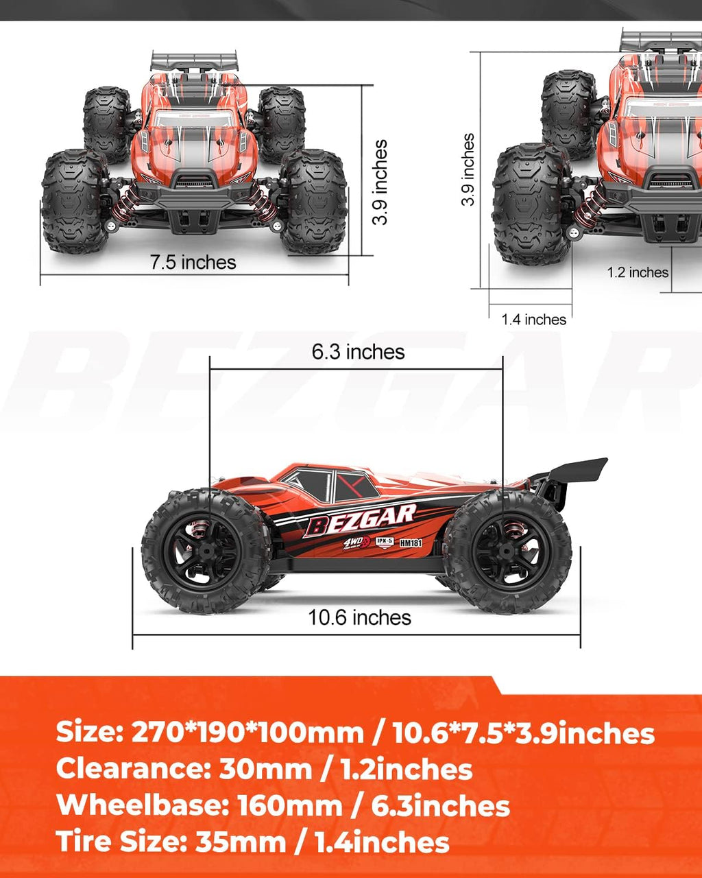 1:18 Scale 4WD Remote Control Monster Truck K149