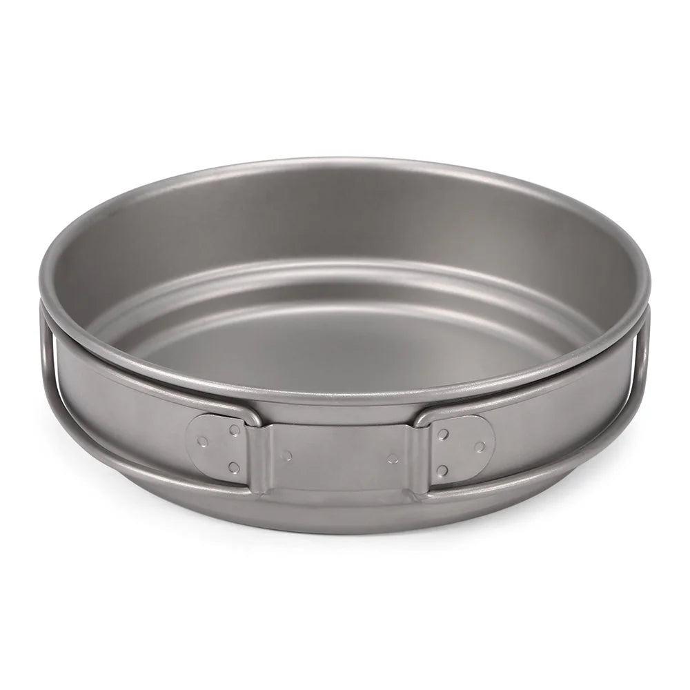 Titanium Cookware Set 1000ml 750ml Pot Pan Spoon Set B541