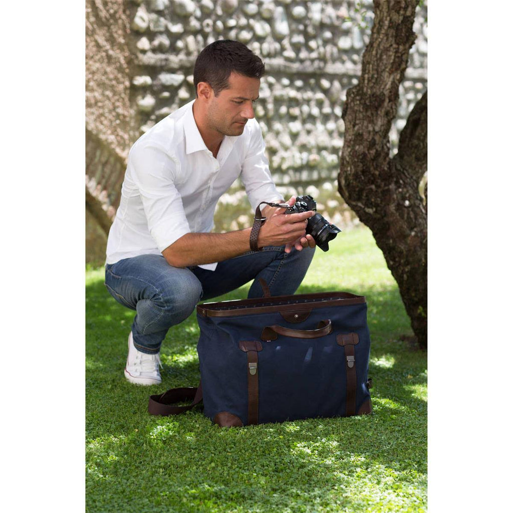 Perforated Dark Brown Leather Camera Wrist Strap R692090