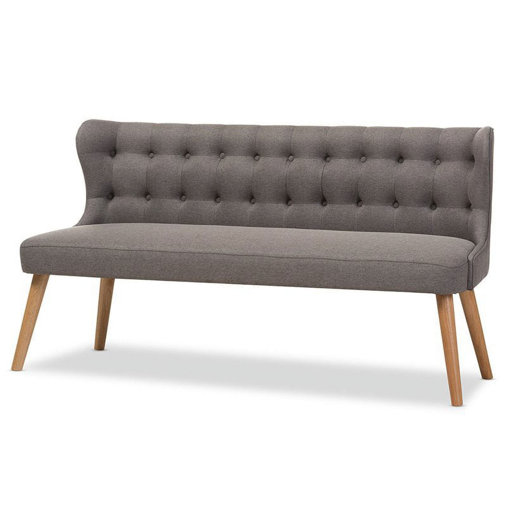 Tufted Wingback Sofa in Gray and Light Brown A550530