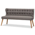 Tufted Wingback Sofa in Gray and Light Brown A550530
