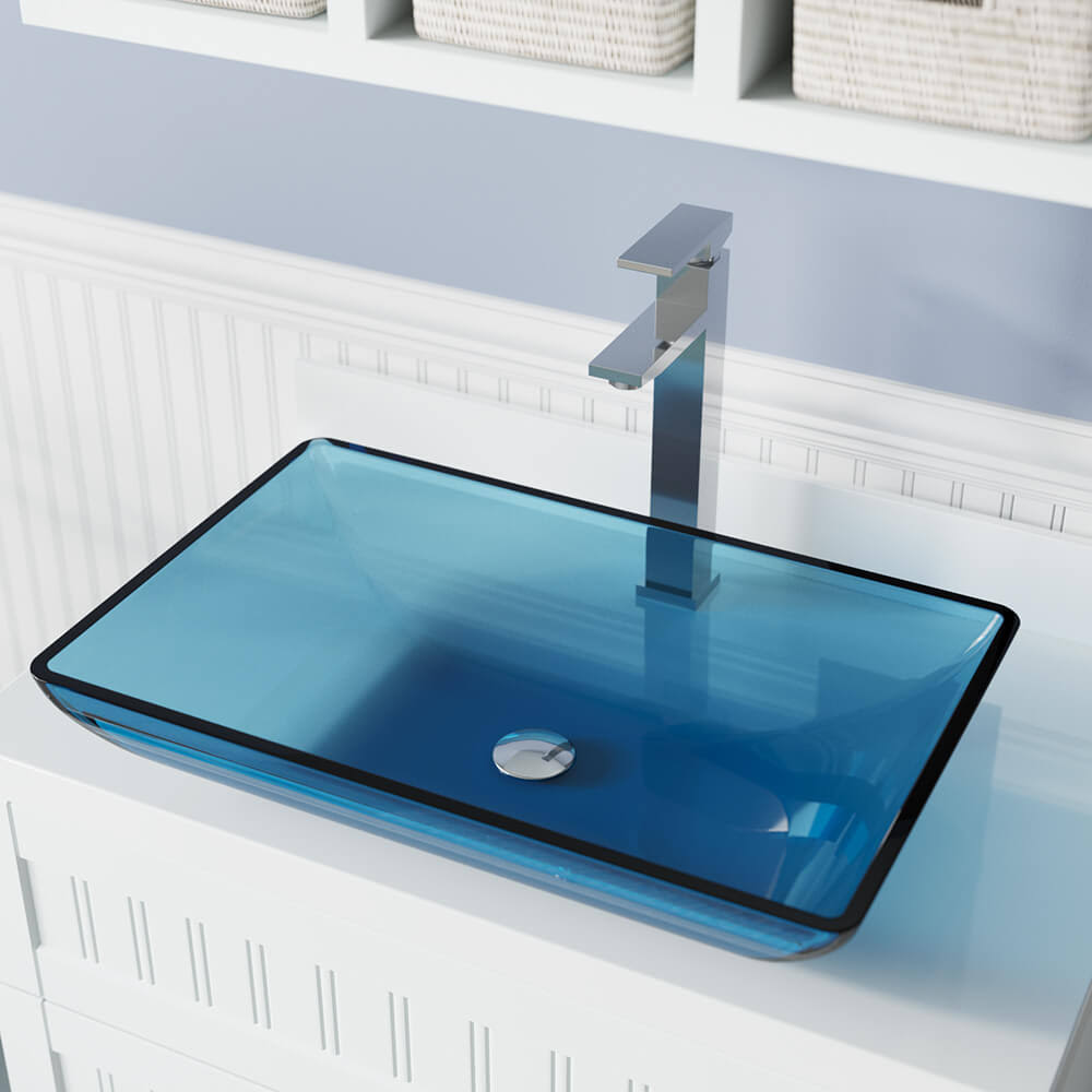 Aqua Chrome Vessel Faucet Ensemble E26768