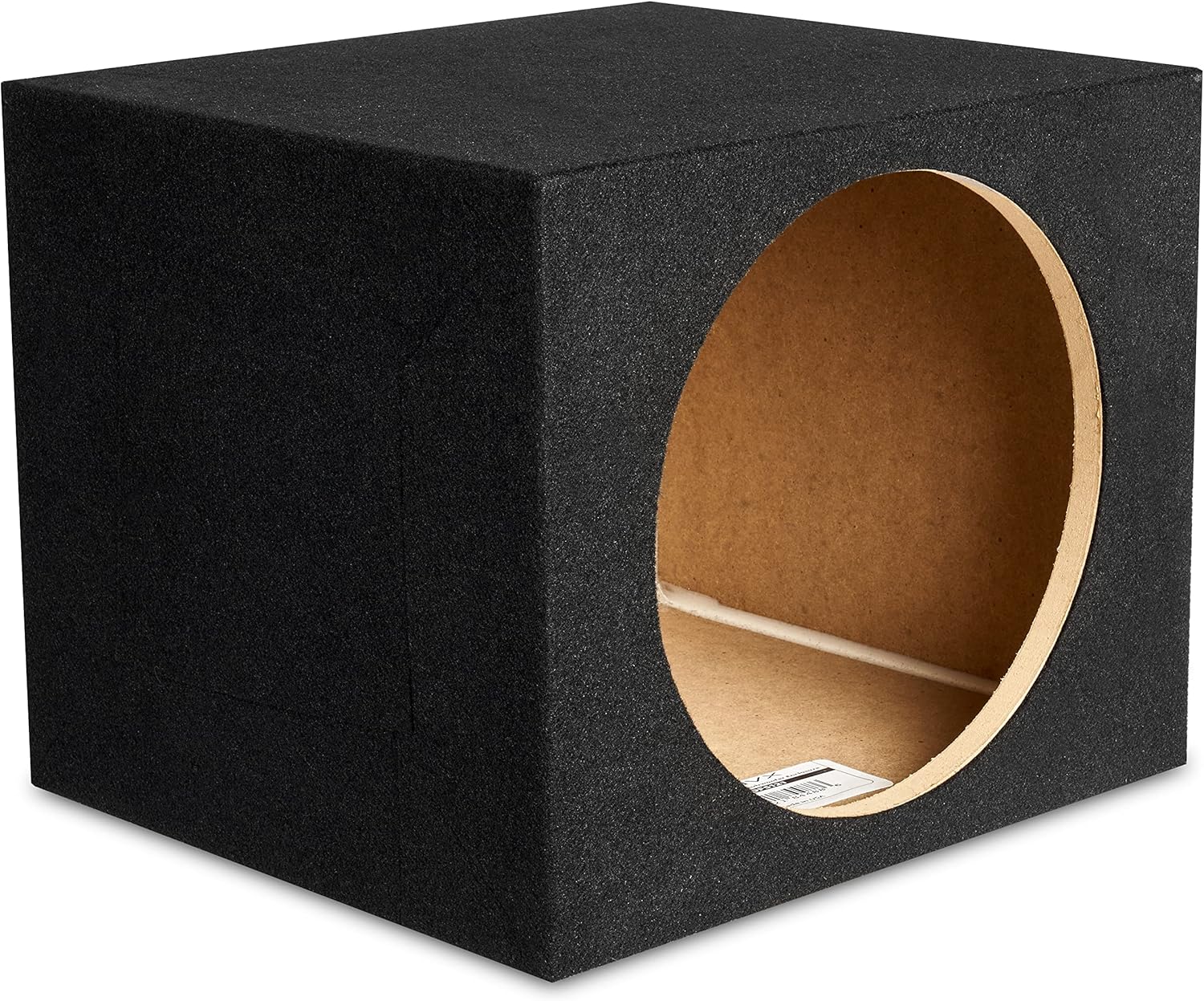 Single 12” Sealed MDF Black Carpeted Subwoofer Enclosure V559941