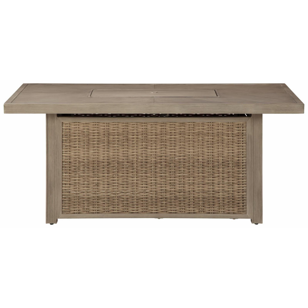 Rectangular Fire Pit Table in Beige X521550