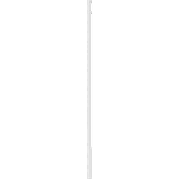 8x22W x 82x22H x 2x22P Two Equal Flat Panel PVC Pilaster with Decorative Capital & Base (Pair) B88730