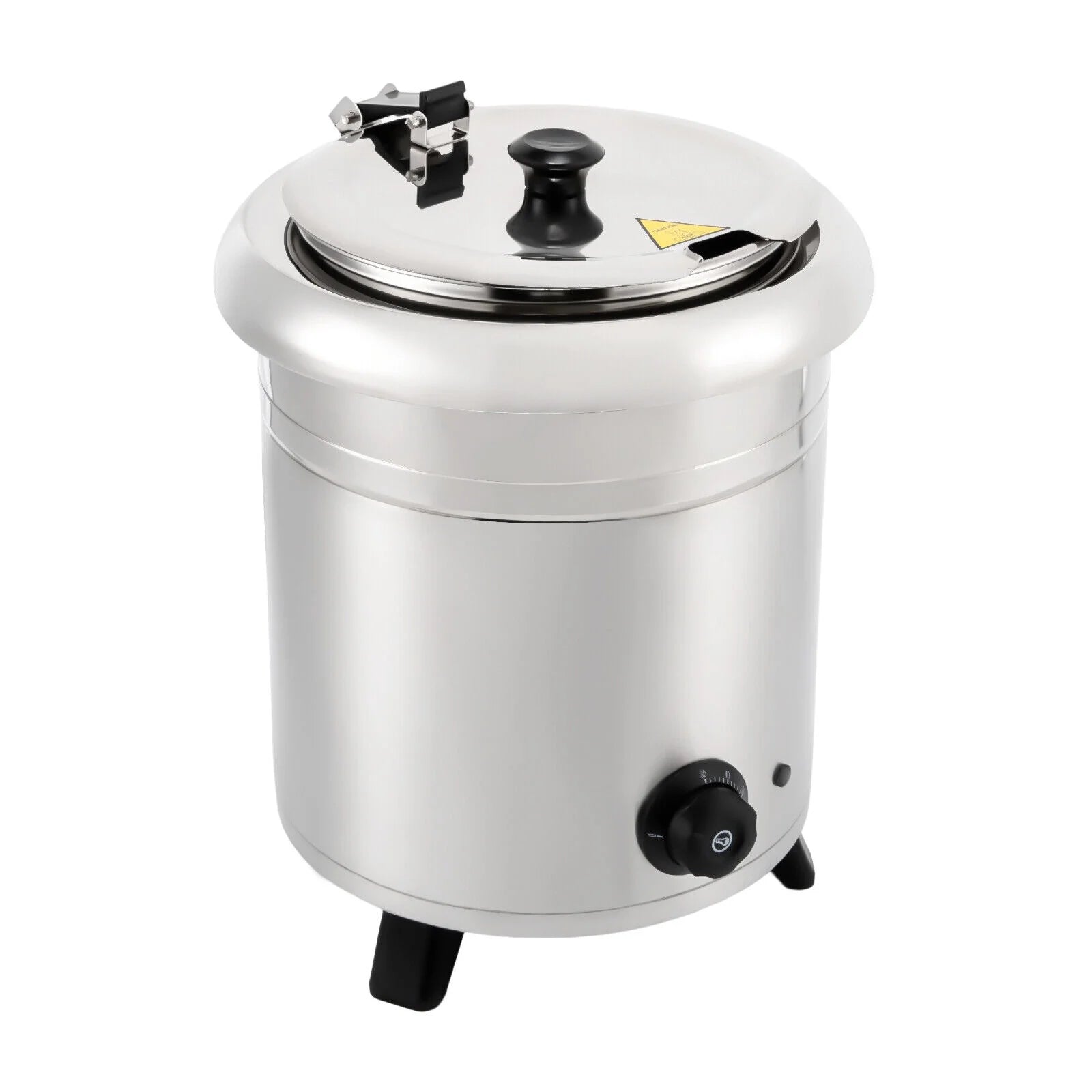 10L 400W Commercial Electric Soup Warmer Pot Stainless Steel Countertop Food Kettle with Lid N474091