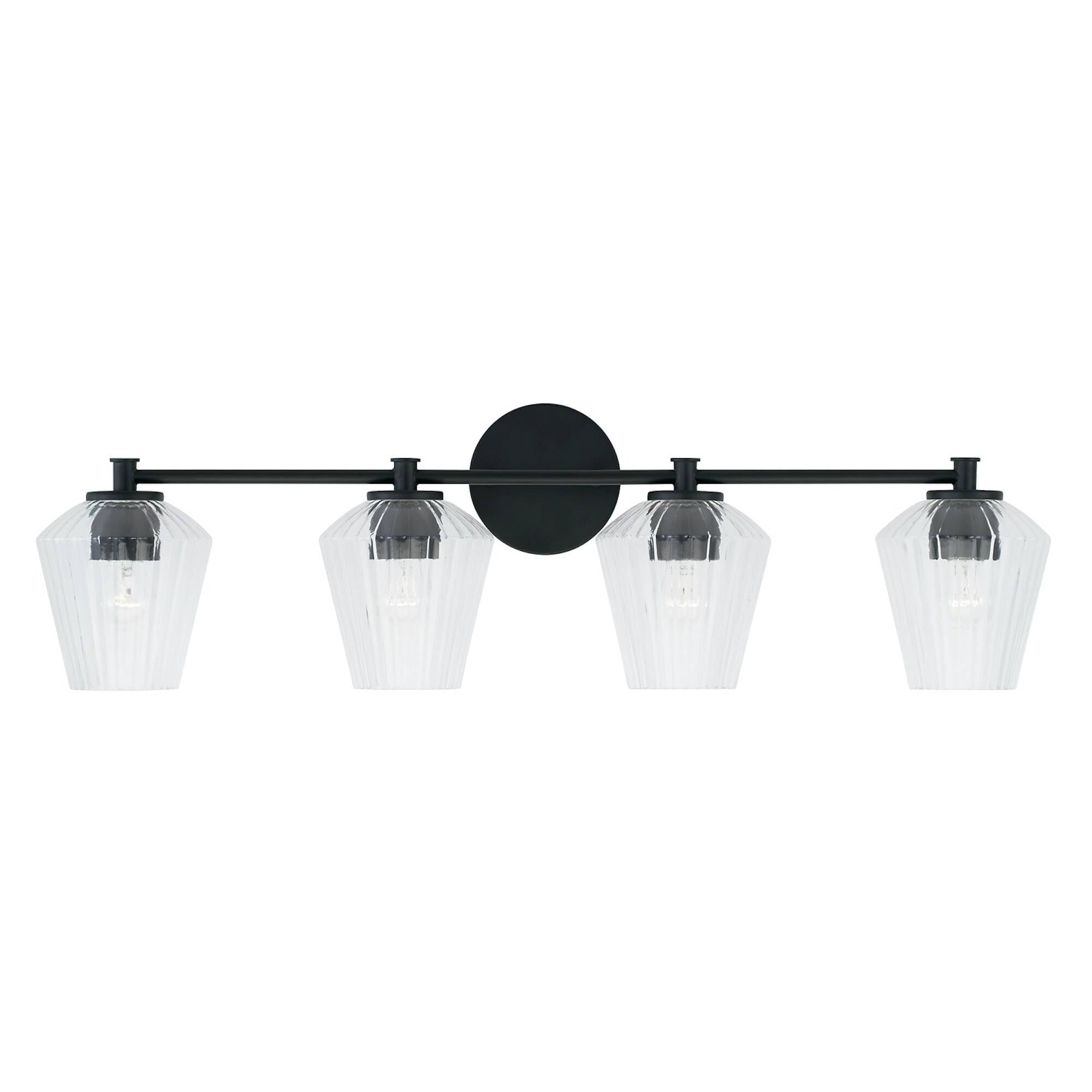 Matte Black 4 Light Bath Vanity K4117