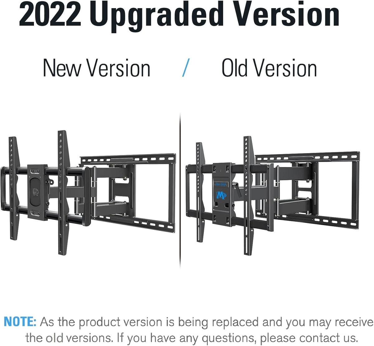 Full Motion TV Wall Mount Bracket for 42-75 Inch TVs, Max VESA 600x400mm, 132 lbs L704