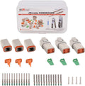 4 Pin Waterproof Electrical Wire Connector, 3 Sets Pack of 2 S40183