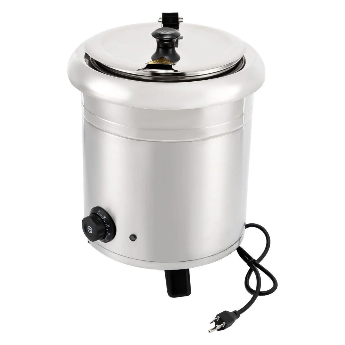 10L 400W Commercial Electric Soup Warmer Pot Stainless Steel Countertop Food Kettle with Lid N474091