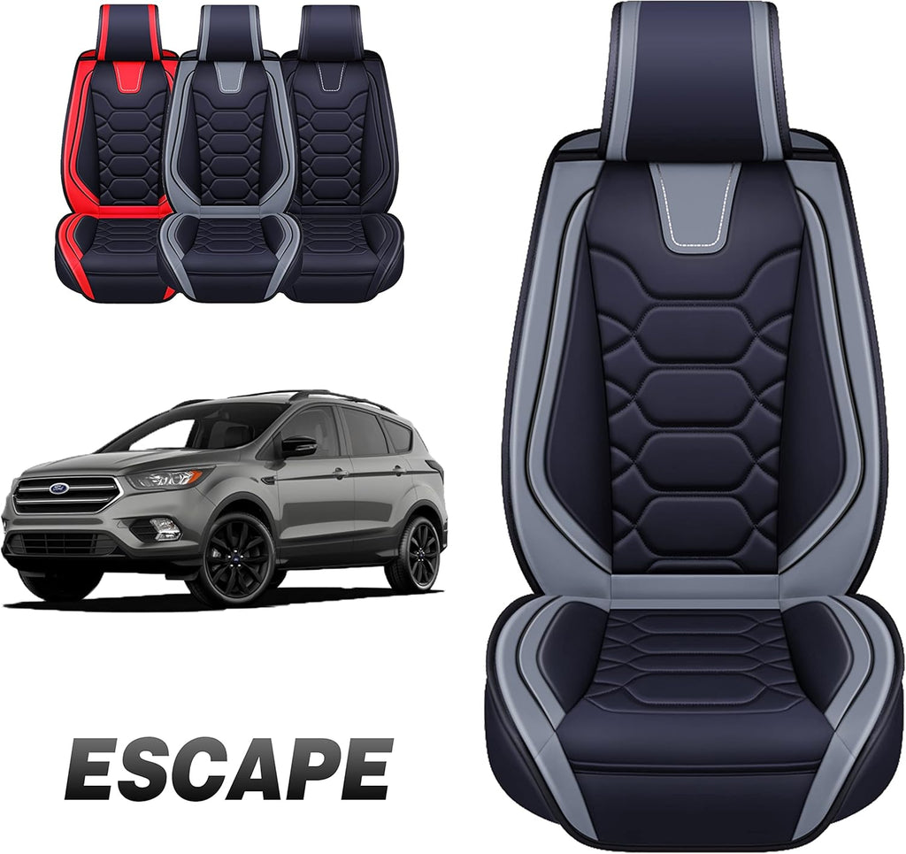 Red Leather Seat Covers Full Set J49870