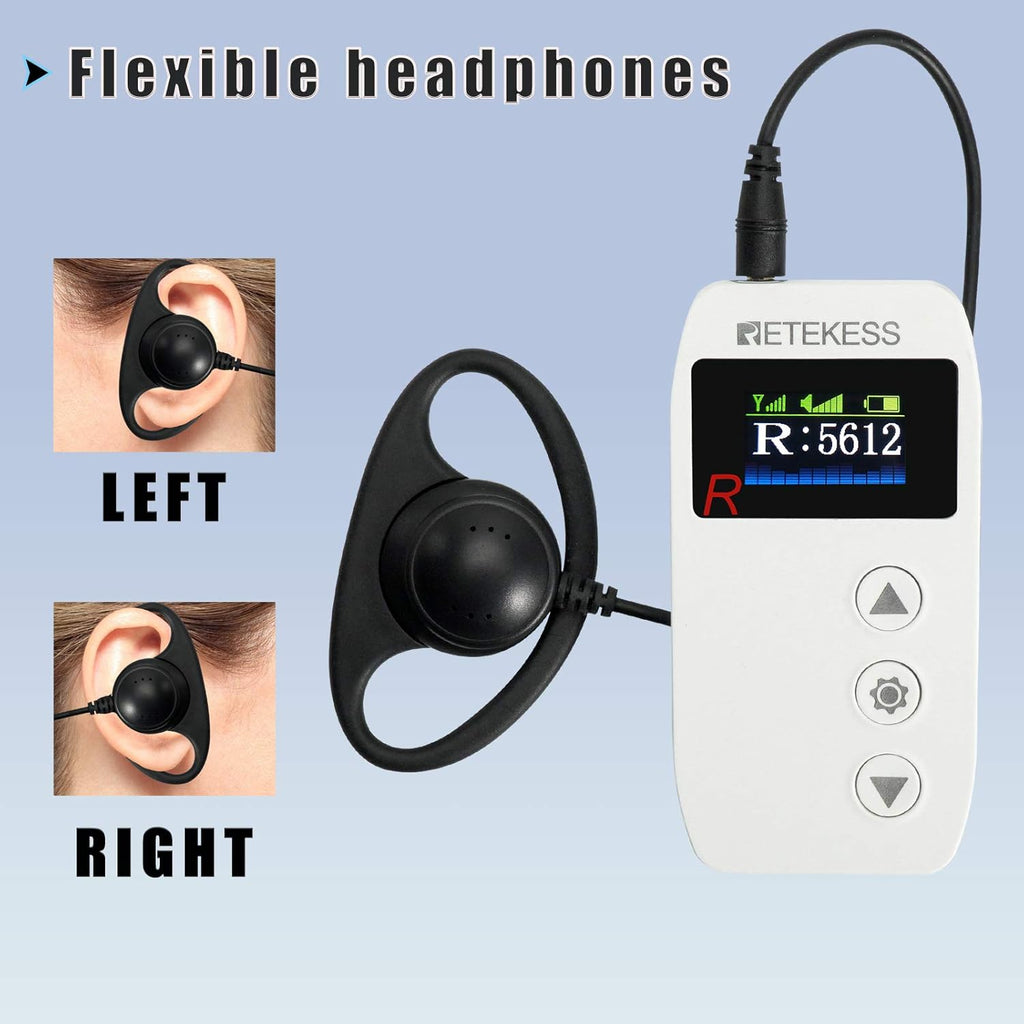 Wireless Tour Guide System with Magnetic Charging, 328ft Long Range, AUX MIC Dual Input Y58109