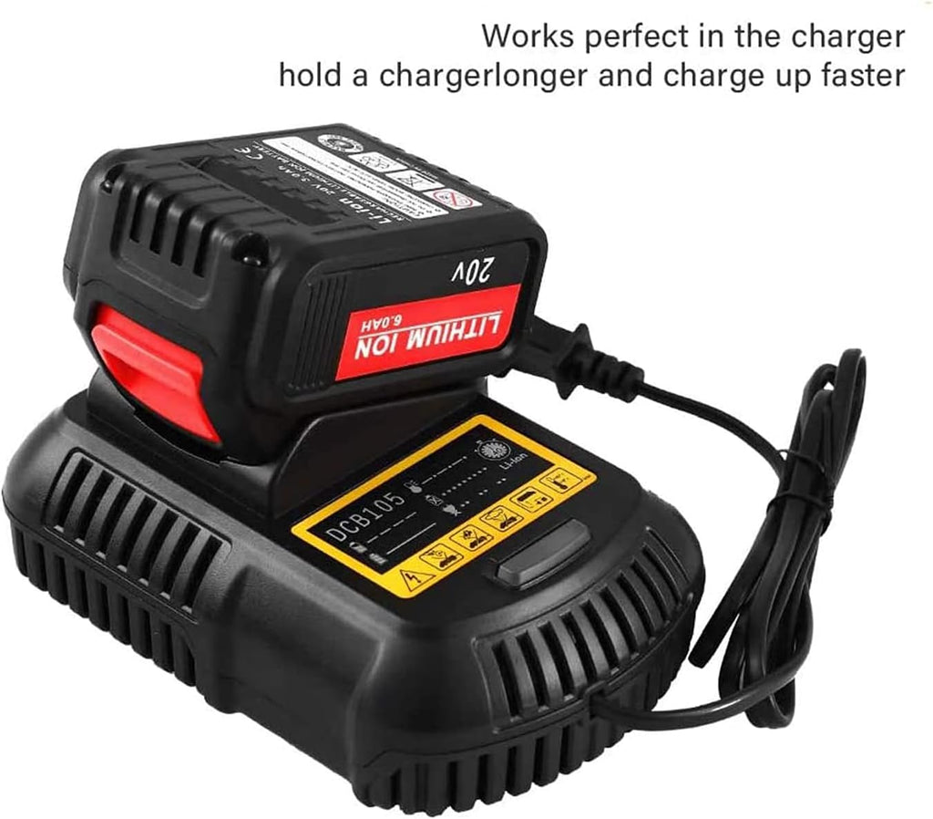 6.0Ah Replacement Battery 20V Max Lithium 2-P Pack G947