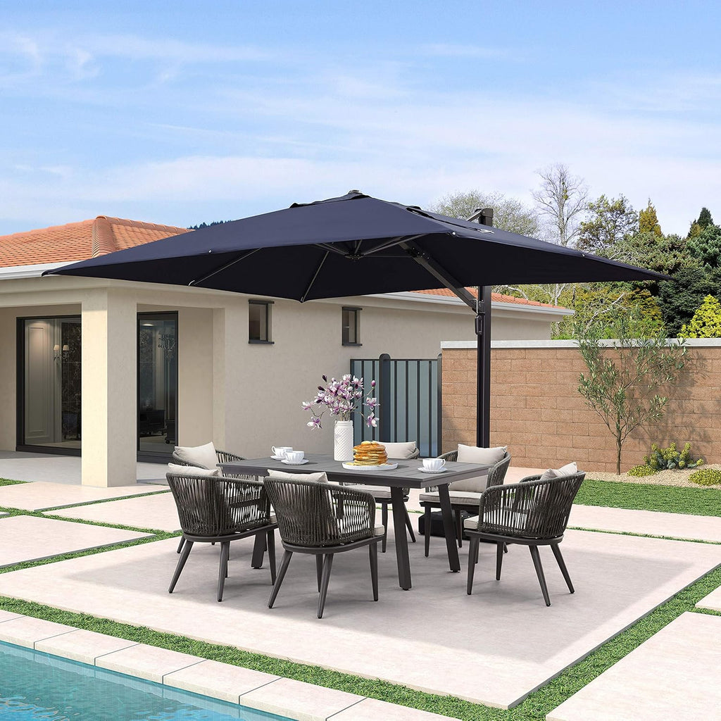 Grey Offset Patio Umbrella Q9986