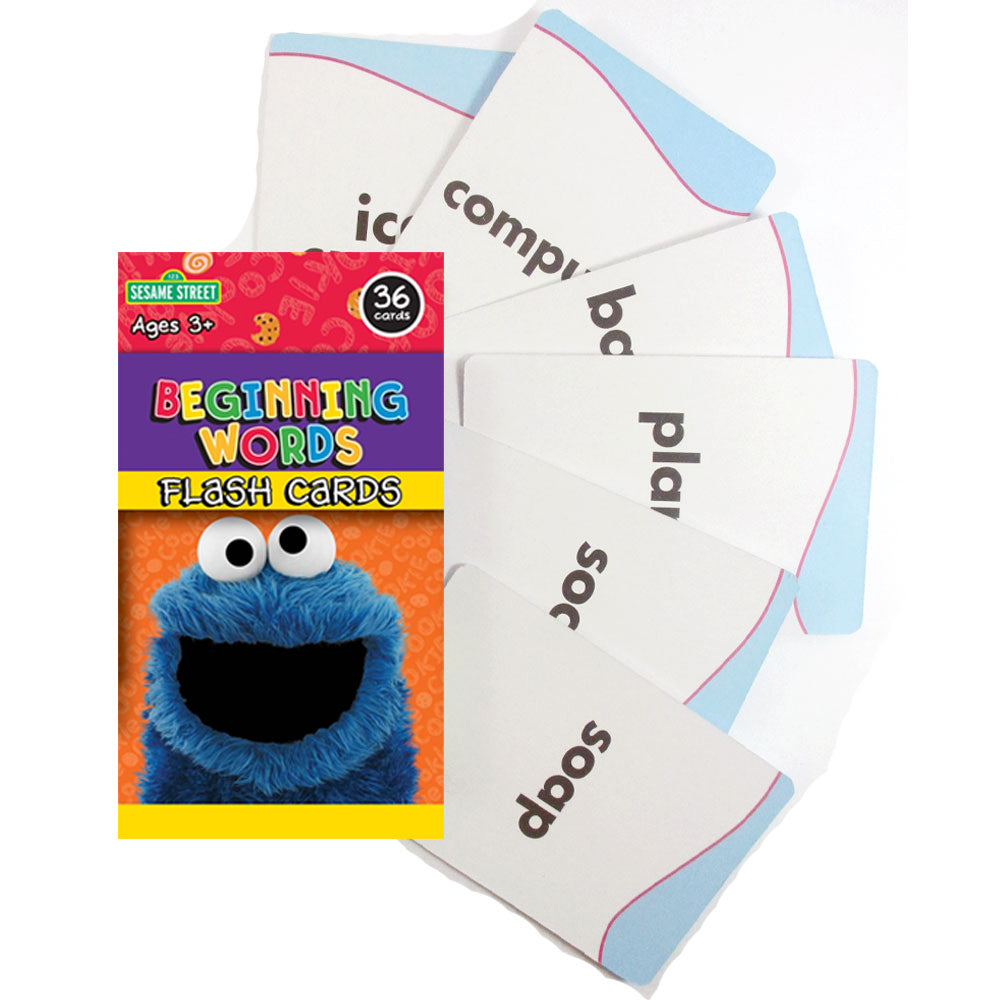Sesame Street Flash Cards Beginning Words Numbers Colors Shapes Alphabet ABC Y65345