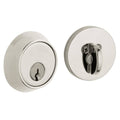 Polished Nickel Round Single Cylinder Deadbolt Z166