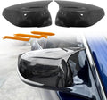 Carbon Fiber Mirror Cover Replacement for Infiniti Q50 Sedan 2014-2020 Q60 Q70 QX30 QX50 2015-2020 Side Door Wing Replacement Mirror Cap Covers (Black 2pcs-2) P364