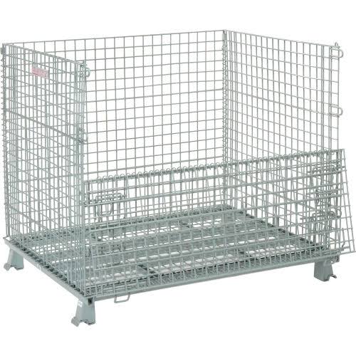 Wire Mesh Folding Container, 3000 lb. Capacity U768551
