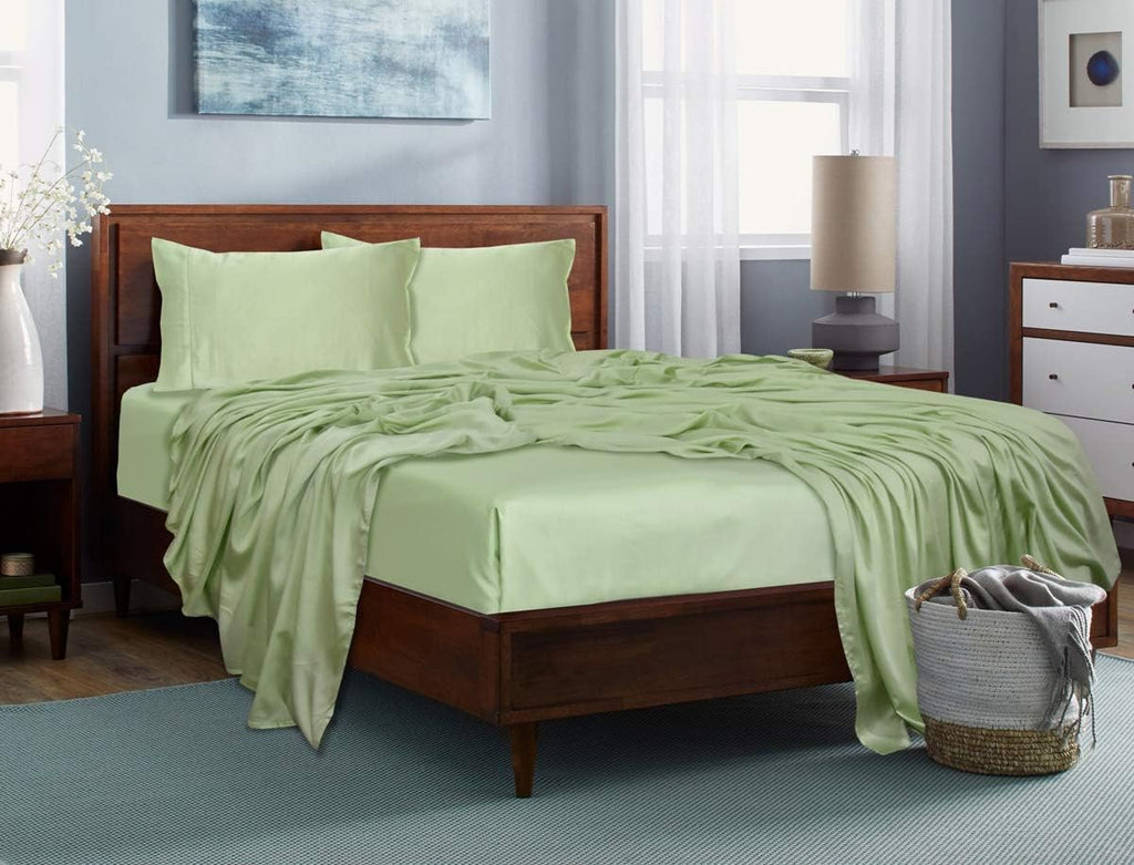 Split King Charcoal Gray 5PC Tencel Lyocell Bed Sheets Set E99869
