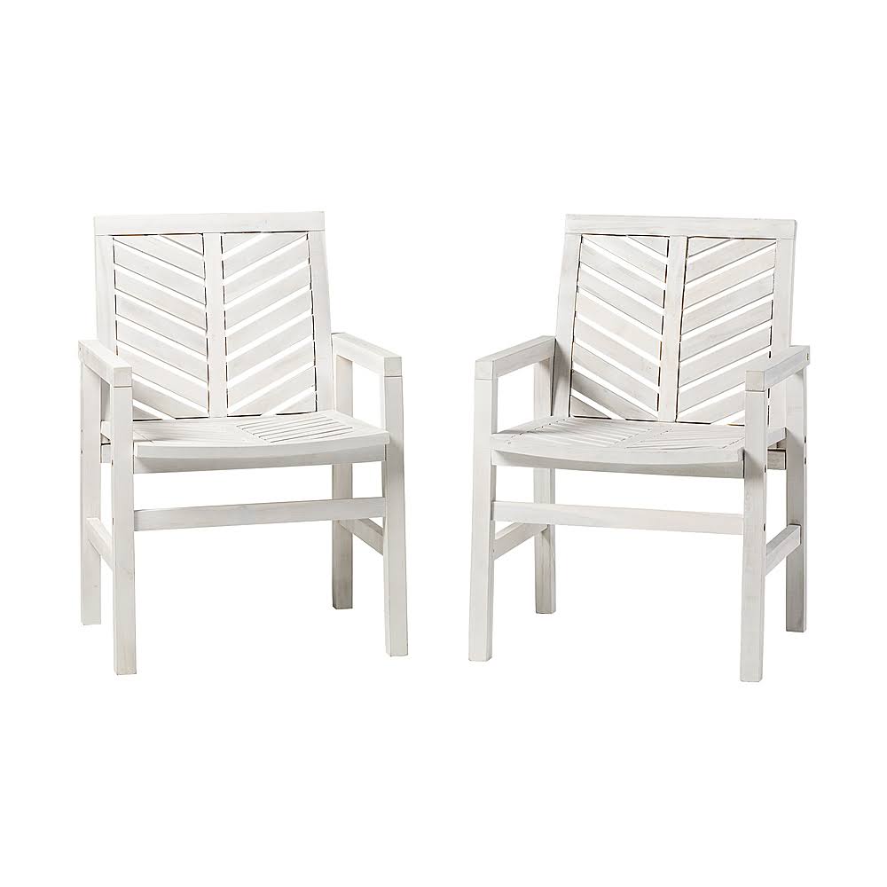 White Wash Solid Acacia Wood Patio Chair F467