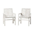 White Wash Solid Acacia Wood Patio Chair F467