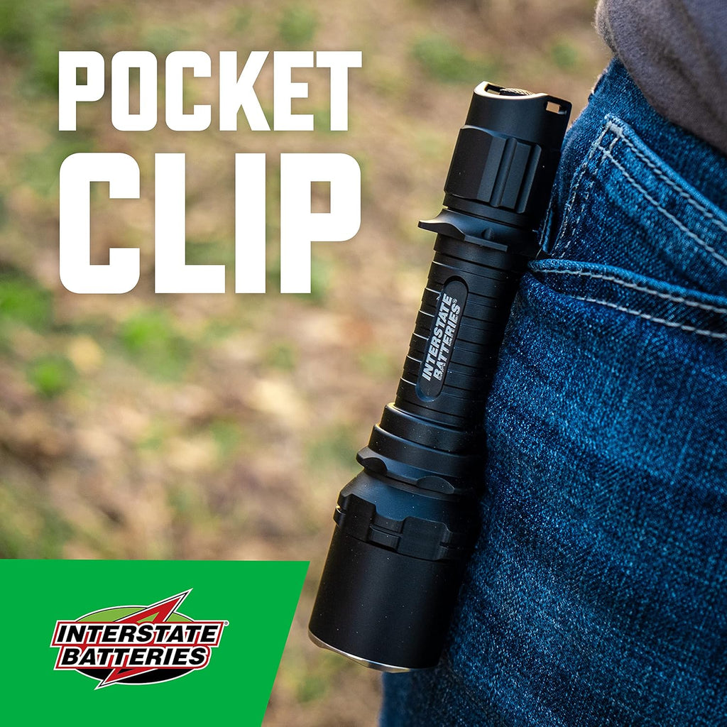 Rechargeable Flashlight with Pocket Clip and USB Charger I818