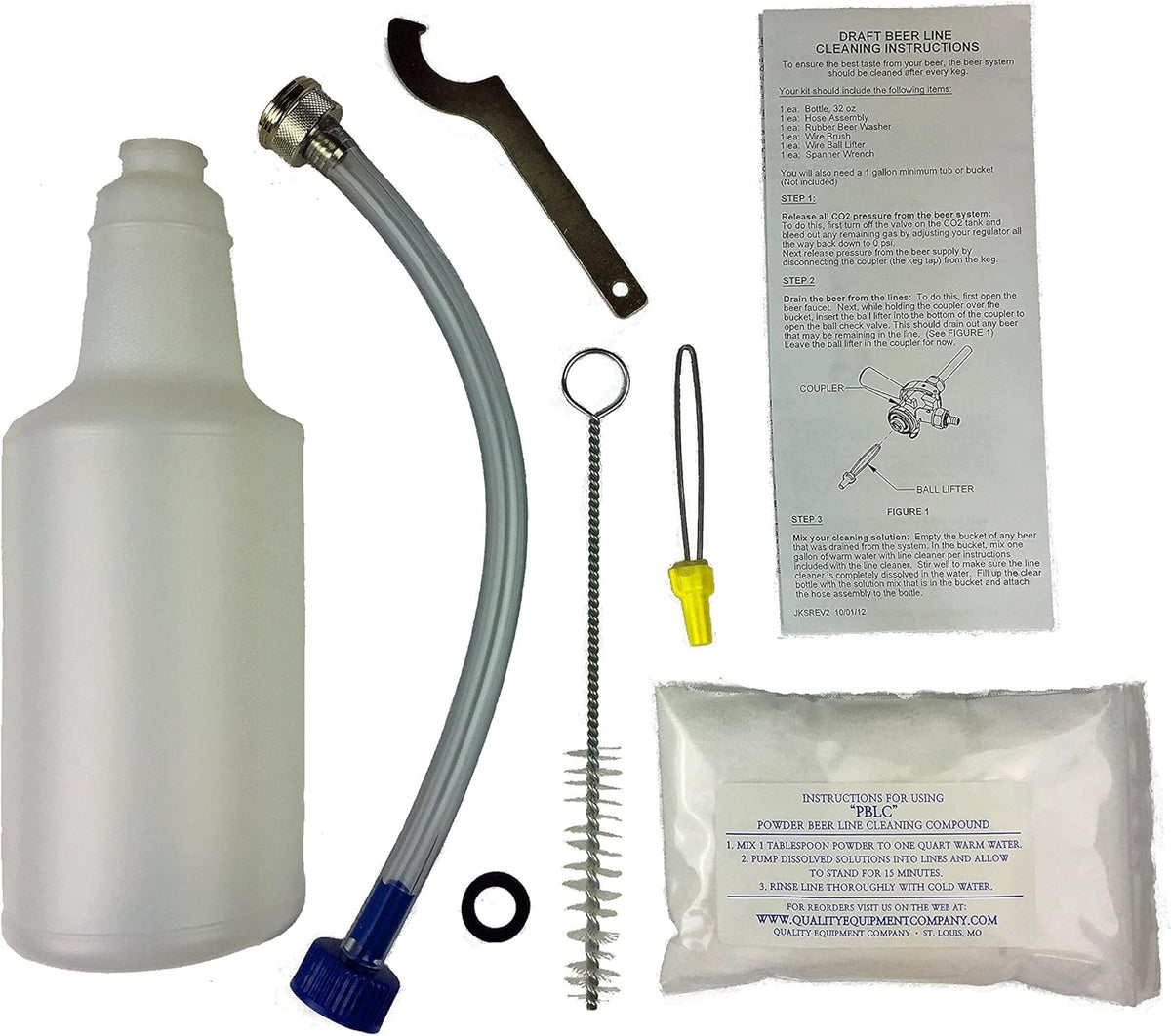 Beer Line Cleaning Kit with Powder Cleaning Compound Pack of 2 W884