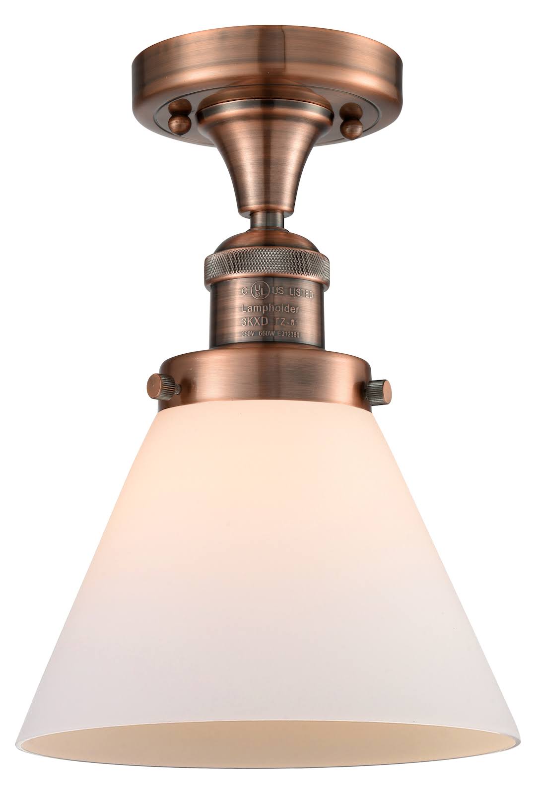 Large Cone 1 Light Semi-Flush Mount H987171