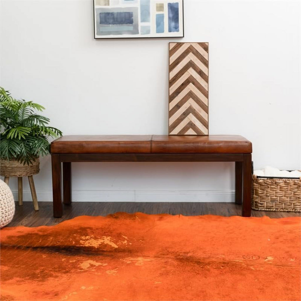 Genuine Leather Bench M2728