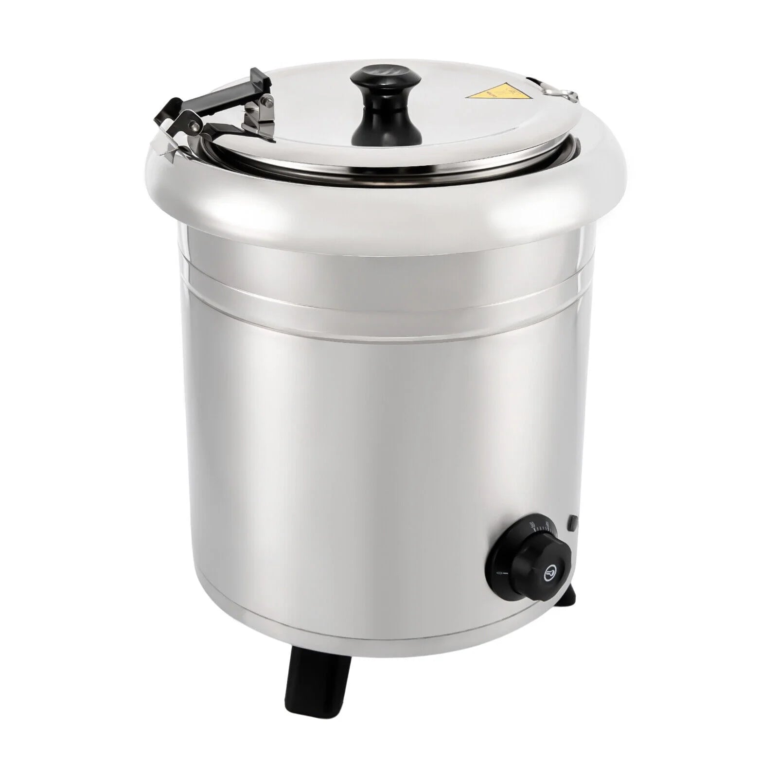 10L 400W Commercial Electric Soup Warmer Pot Stainless Steel Countertop Food Kettle with Lid N474091
