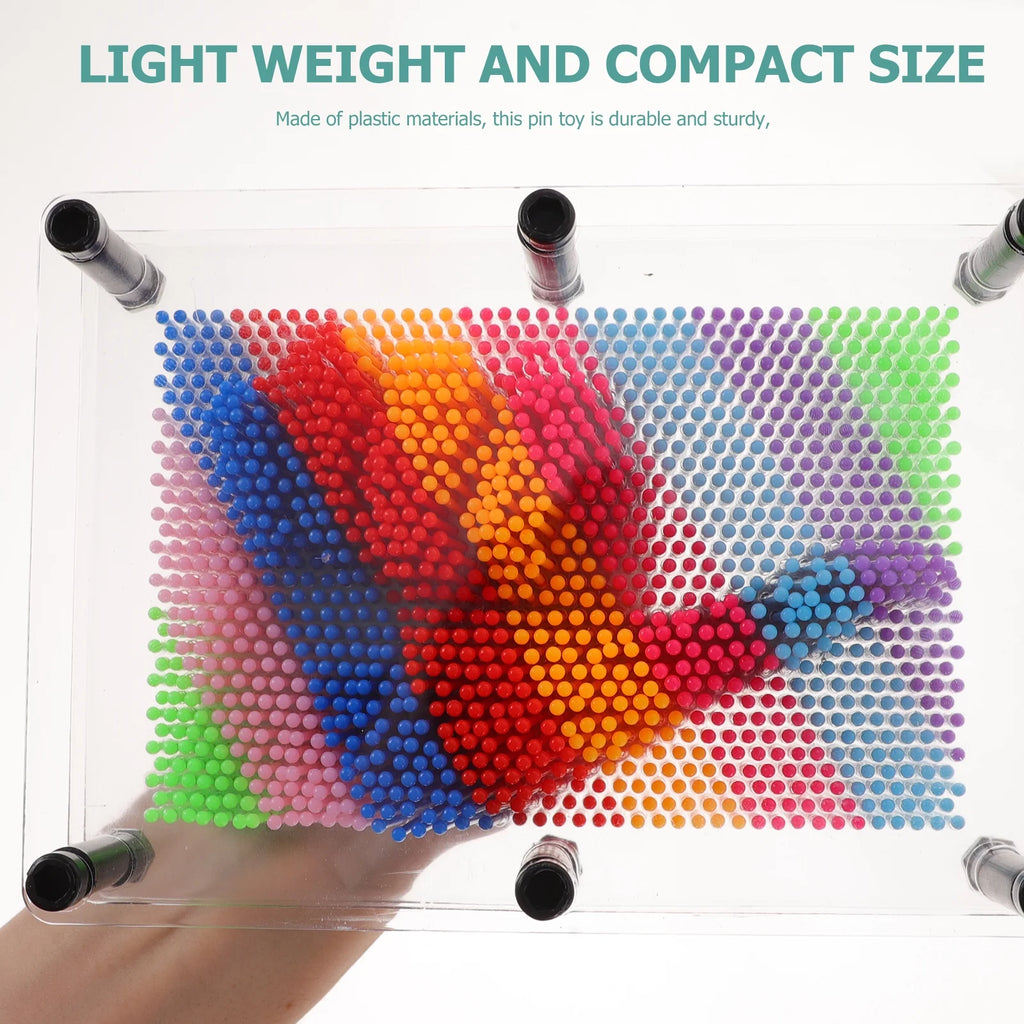 3D Pin Art Sensory Toy Plastic Square Handprint B4425