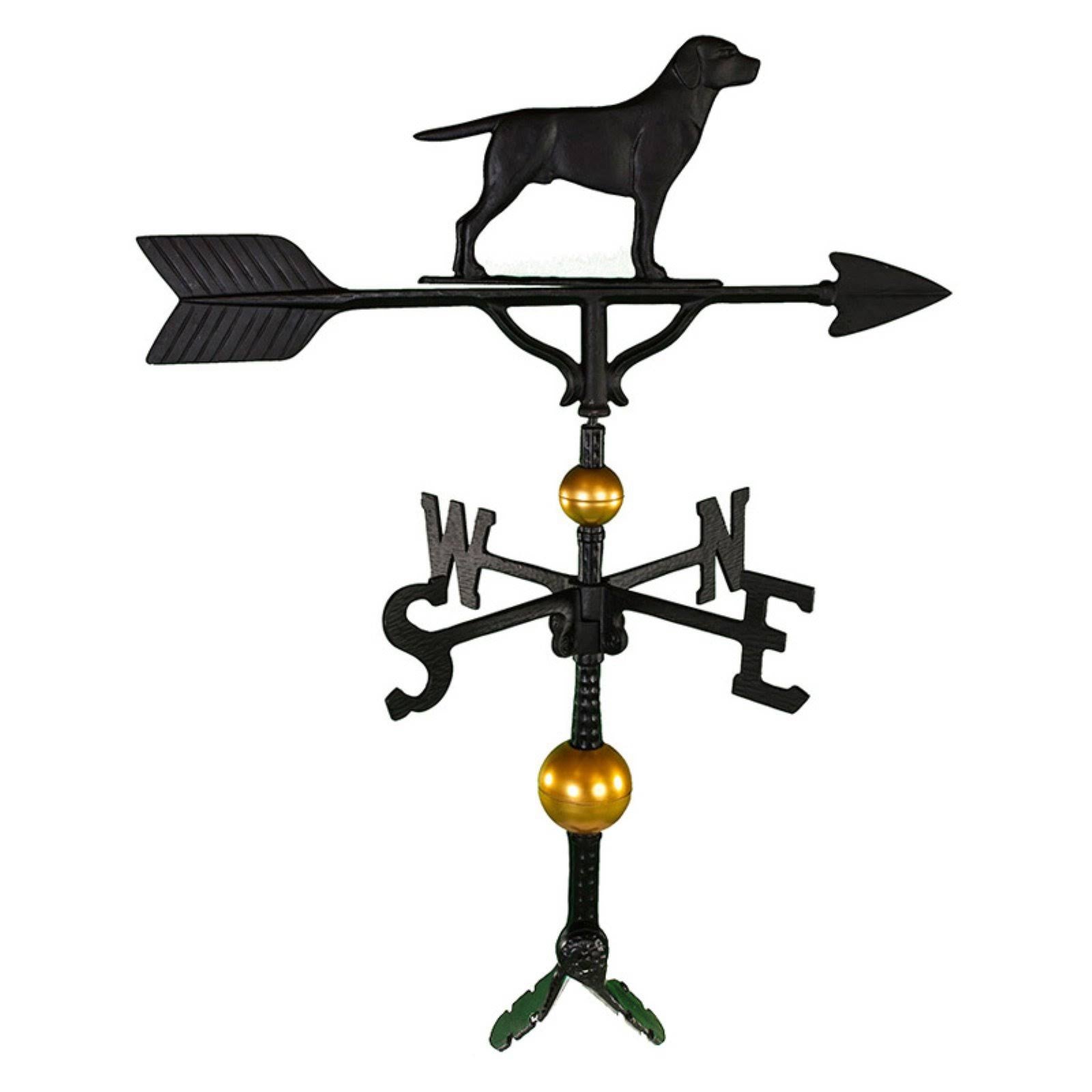 Satin Black 32-in Deluxe Lab Weathervane S465
