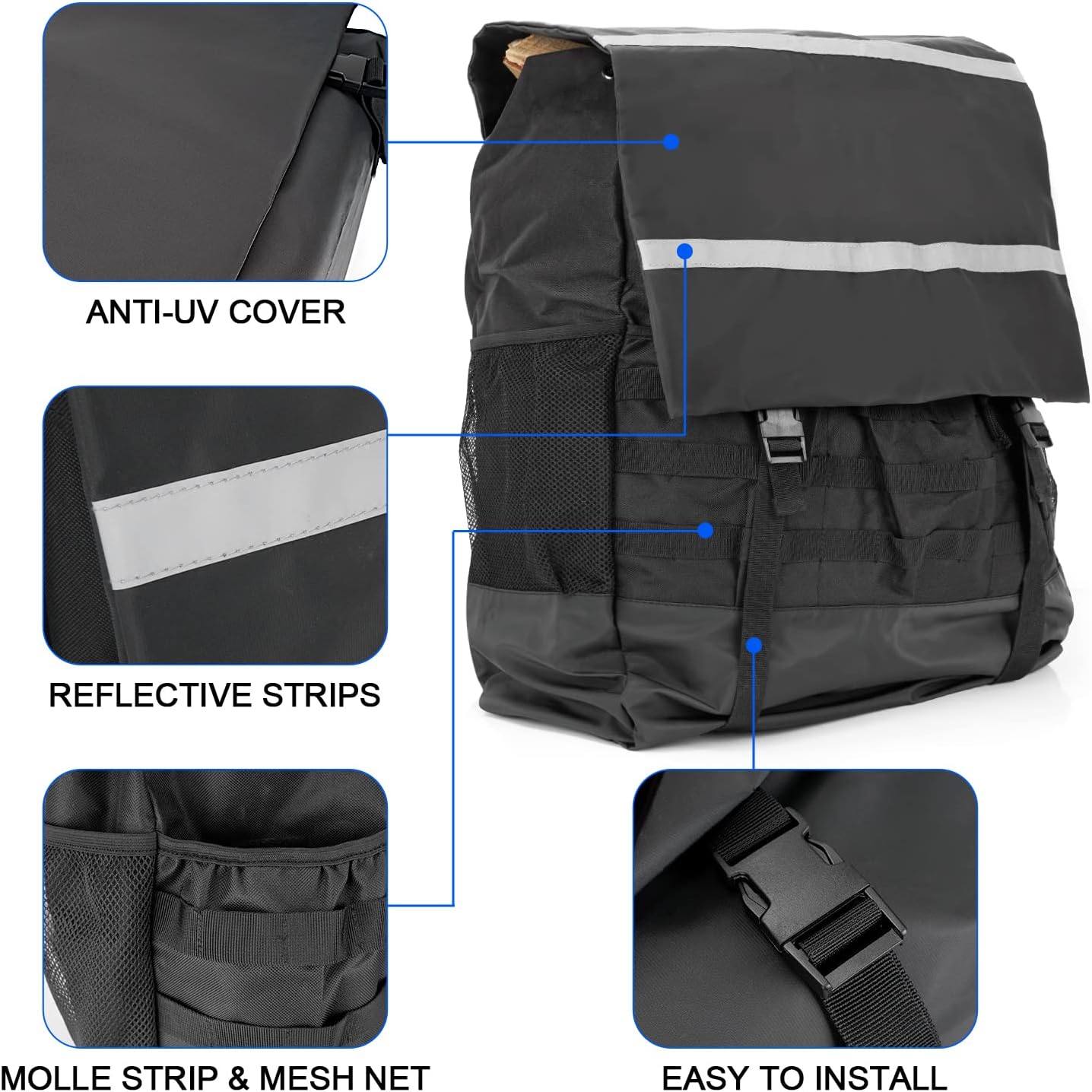 Waterproof Large Capacity Trash Bag for SUV RV Jeep Wrangler H64099